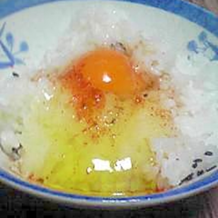 ポン酢の卵かけご飯